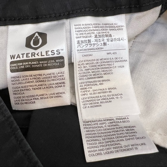 Levis Cargo Shorts Mens Ripstop Black Inseam 9 - Picture 4 of 10